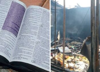 Após perder tudo em casa incendiada, mulher encontra Bíblia intacta em um dos cômodos consumidos pelo fogo