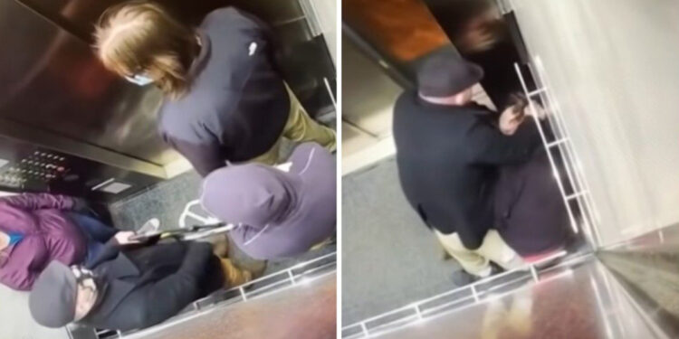 Homem apanha de idoso dentro de elevador após tirar a máscara e tossir de propósito; assista o vídeo