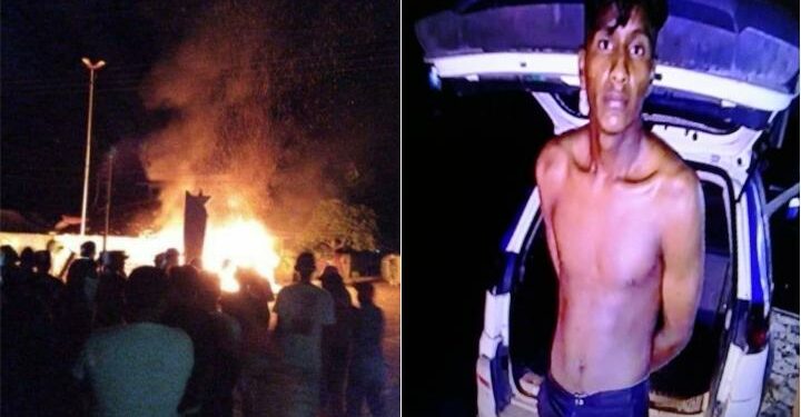 População incendeia delegacia em Barreirinha após padrasto estuprar e matar bebê