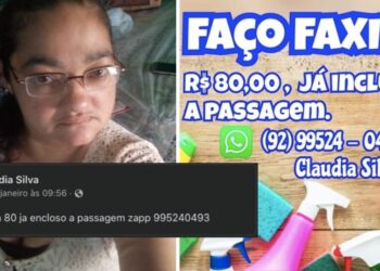 Diarista do AM que foi criticada por anúncio com erros, recebe arte de seguidores e ofertas de trabalho