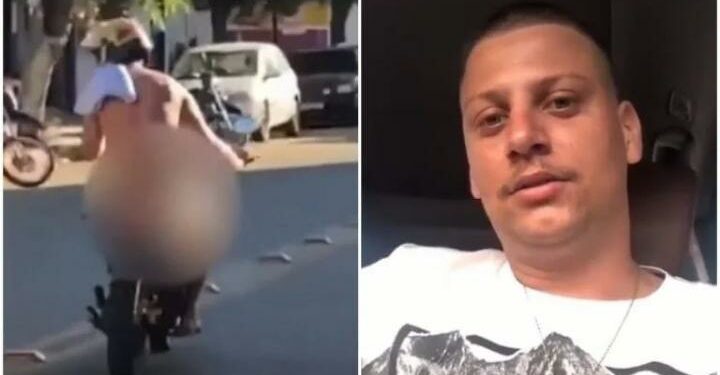 Motociclista peladão pede desculpas nas redes sociais após ato obsceno virar caso de polícia