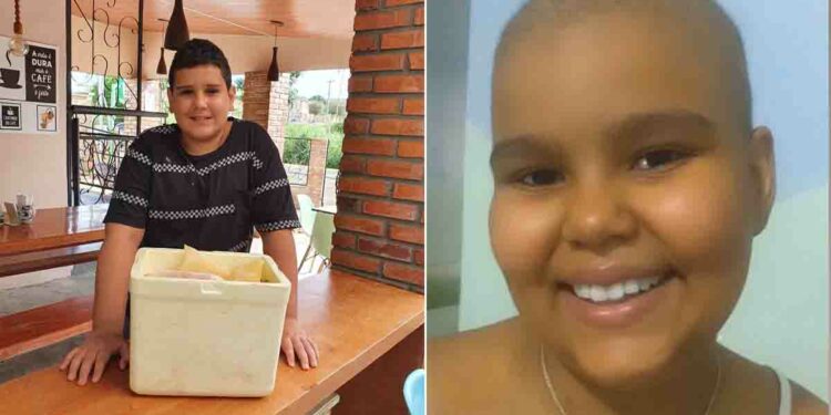 Menino de 12 anos vende ‘geladinho’ para pagar tratamento de amiga com câncer