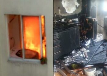 Em Manaus, apartamento pega fogo após panela de pressão explodir; assista os vídeos