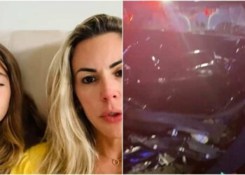 Joana Prado, a ex-Feiticeira, e filha sofrem grave acidente de carro: “Mulher tinha usado drogas”