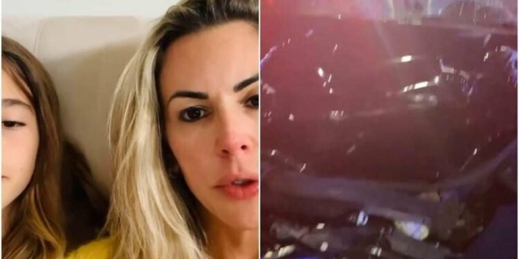 Joana Prado, a ex-Feiticeira, e filha sofrem grave acidente de carro: “Mulher tinha usado drogas”