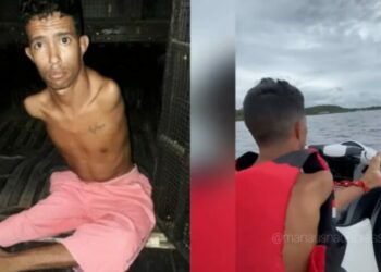 Criminoso sem dois braços que foi pego praticando assalto paga fiança e aparece pilotando jet-ski
