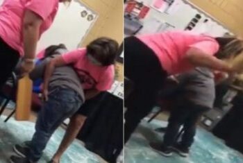 Vídeo: Diretora de escola é flagrada batendo em criança com pedaço de madeira