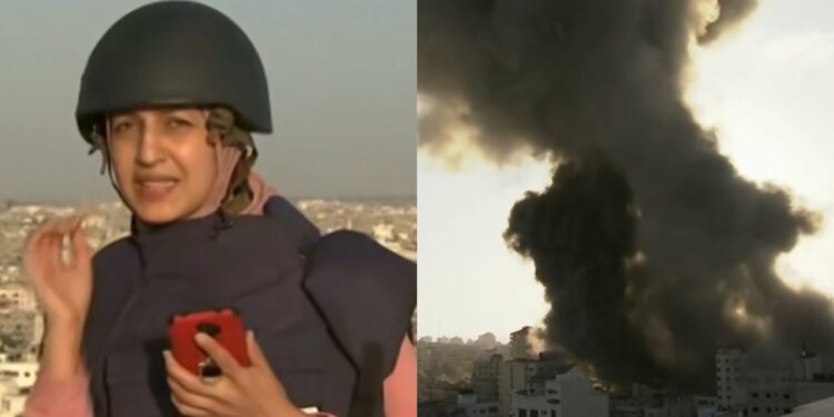 Vídeo: Repórter é surpreendida por explosão durante transmissão ao vivo em Gaza