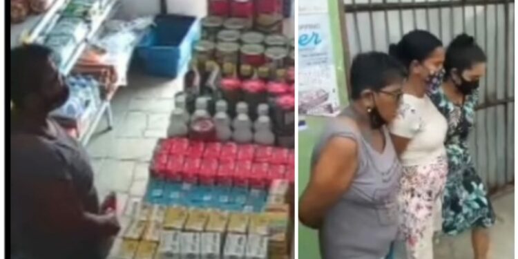 Trio de mulheres é preso por furtar mercadinho e esconder alimentos na calcinha