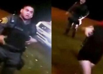 Policial Militar lança spray de pimenta no olho de jovem grávida durante abordagem; veja