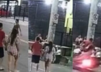 Cenas fortes! Mulher tem perna fraturada após ser atropelada por motocicleta em Manaus