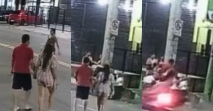 Cenas fortes! Mulher tem perna fraturada após ser atropelada por motocicleta em Manaus