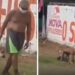 Idoso viraliza na web após ser flagrado passeando com seu cão deficiente; veja