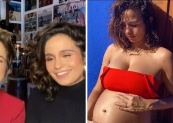 Atriz Nanda Costa e esposa anunciam gravidez de gêmeas