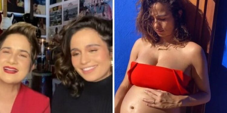 Atriz Nanda Costa e esposa anunciam gravidez de gêmeas