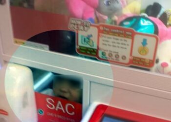 Criança de 2 anos fica presa dentro de máquina de brinquedo de pelúcia em shopping