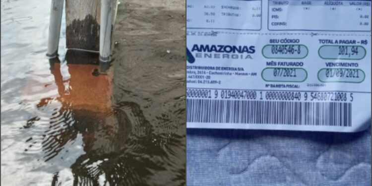 Morador recebe conta de luz mesmo com contador debaixo d´água