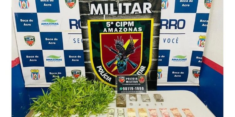 Homem é preso com mudas e porções de maconha em Boca do Acre