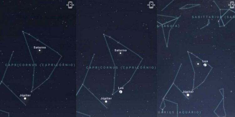 Conjunção entre Lua, Saturno e Júpiter: saiba como identificar o fenômeno no céu