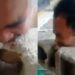 Vídeo: Usuário de drogas come concreto em troca de dinheiro para comprar entorpecentes