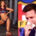 Modelo brasileira oferece R$3,2 milhões por lenço usado por Messi em despedida do Barcelona