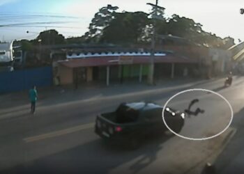 Criança é arremessada ao ser atropelada na zona Sul de Manaus