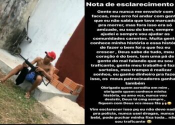 Lucas Picolé tem foto segurando fuzil ‘vazada’ na internet após dizer que não tem ligação com o crime