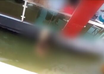 Casal é flagrado fazendo sexo dentro de lago próximo a flutuante