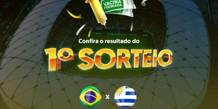Veja os primeiros sorteados no Vacina Premiada, para o jogo entre Brasil e Uruguai
