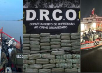 Trio é preso com mais de 1 tonelada de drogas em barco, no Amazonas