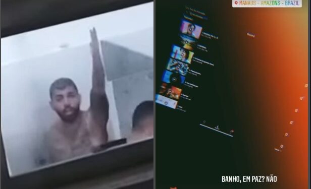Fã flagra Gabigol no banho e jogador repercute cena em sua rede social
