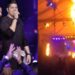 Show de dupla sertaneja é interrompido após palco começar a pegar fogo