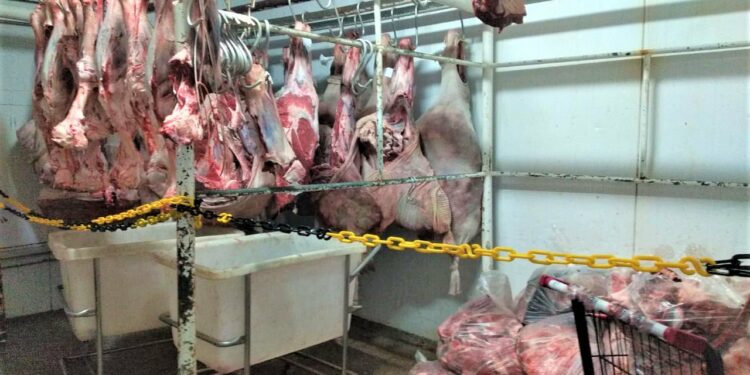 Mais de 1,5 tonelada de carne vencida é apreendida em supermercado da zona Centro-Sul