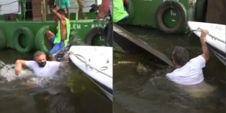 VÍDEO: Luciano Huck afunda em canoa durante reportagem na Amazônia