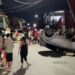 Motorista capota carro e atropela criança de 6 anos e o pai dela, em Manaus
