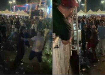 VÍDEO: Show dos Barões da Pisadinha é marcado por pancadaria