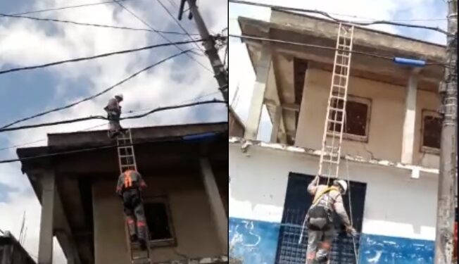 Funcionários da Manaus Energia são flagrados ‘invadindo’ casa para cortar energia