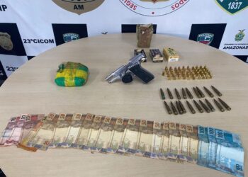Líder de facção criminosa do Amazonas é preso com drogas, armas e munições de fuzil, em Manaus