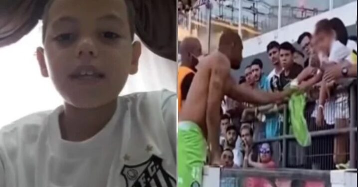 Jogadores se solidarizam a torcedor santista Bruninho, hostilizado ao ganhar camisa de goleiro palmeirense