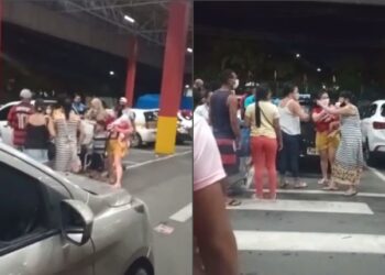 VÍDEO: Mulheres partem para porrada por causa de carrinho dentro estacionamento do Nova Era