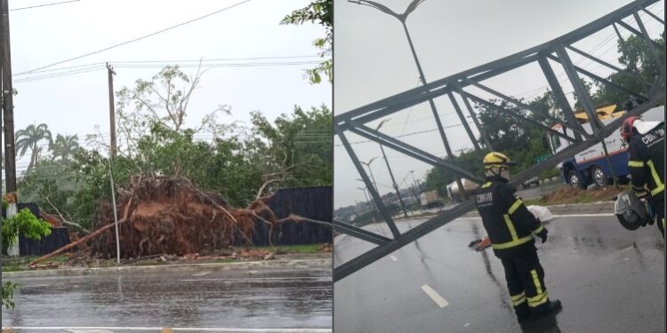 Mais de 380 mil famílias ficam sem energia devido à chuva, em Manaus; Iranduba e Manacapuru também foram prejudicados