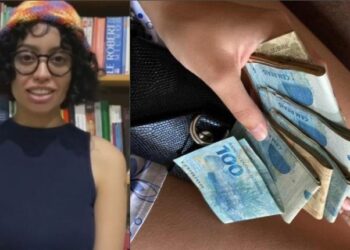 Empatia: Estudante encontra carteira com R$ 5,2 mil dentro de ônibus e devolve para dona