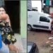 VÍDEO: Mulher dá tapa em funcionário da Águas de Manaus e depois quebra carro da empresa
