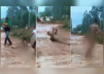 VÍDEO: Jovem é ‘laçado’ pelo pescoço e arrastado em lama após evento de cavalgada