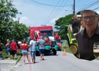 Papai Noel morre atropelado ao cair de caminhão durante ação da Natal