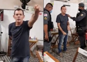 VÍDEO: Bêbado, coronel da reserva da PM agride músico e grita com policiais militares no Bar do Armando