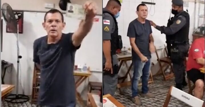 VÍDEO: Bêbado, coronel da reserva da PM agride músico e grita com policiais militares no Bar do Armando