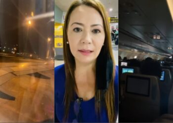 Jornalista Cleo Pinheiro relata momentos de pânico após turbina de avião pegar fogo: ‘achei que ia morrer’