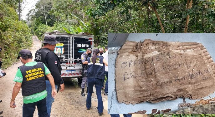 Corpo de homem é achado com sinais de tortura e bilhete com recado de facção criminosa