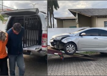 Dupla é presa após furtar casa e bater carro durante fuga, na zona Norte de Manaus